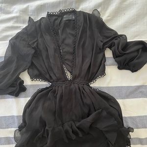 ASOS design black flowy mini dress